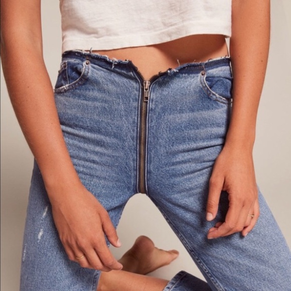 REFORMATION ZIPPER JEAN/SIZE 24